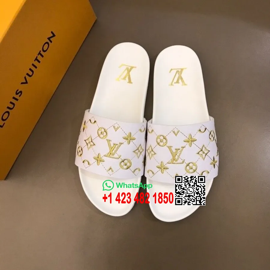 Louis Vuitton Pánske Sandále Monogram Plátno Kolekcia Jar/leto 2020, Biela/žltá