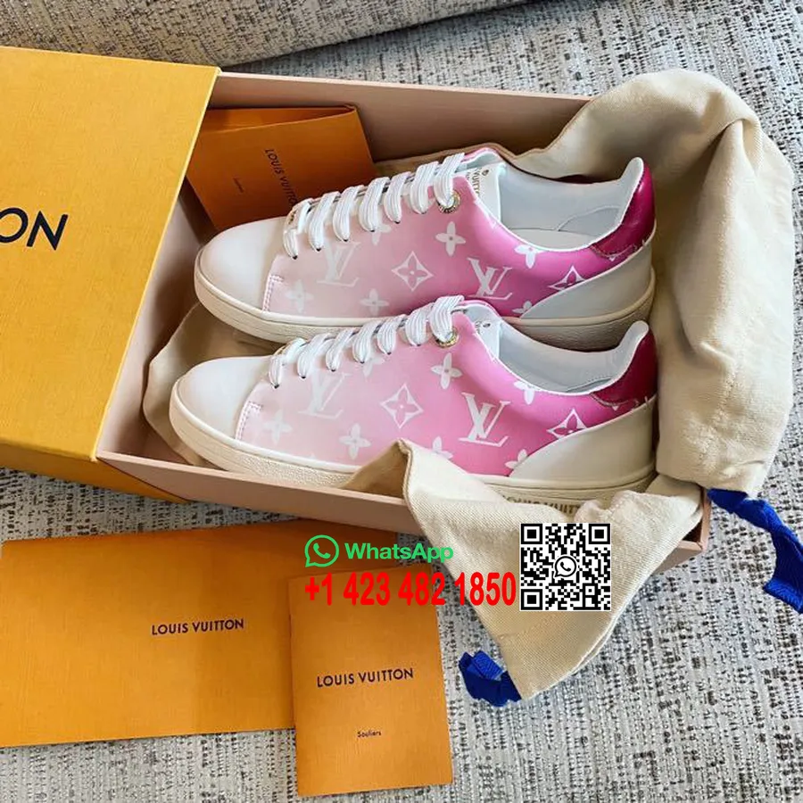 Louis Vuitton Tie Dye Escale Luxembourg Sneakers Calfskin Leather Spring/Summer 2020 Collection 1A7UM7 Rouge