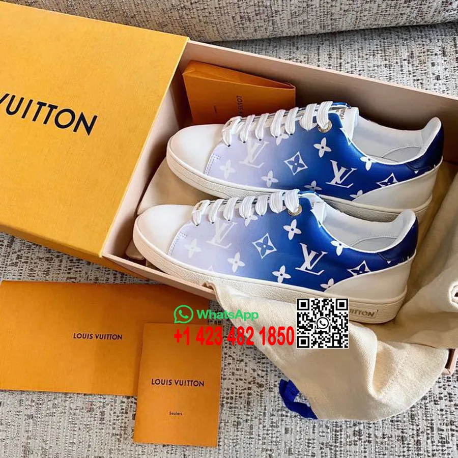 Louis Vuitton Tie Dye Escale Luxembourg Sneakers Calfskin Leather Spring/Summer 2020 Collection 1A7UM7 Bleu