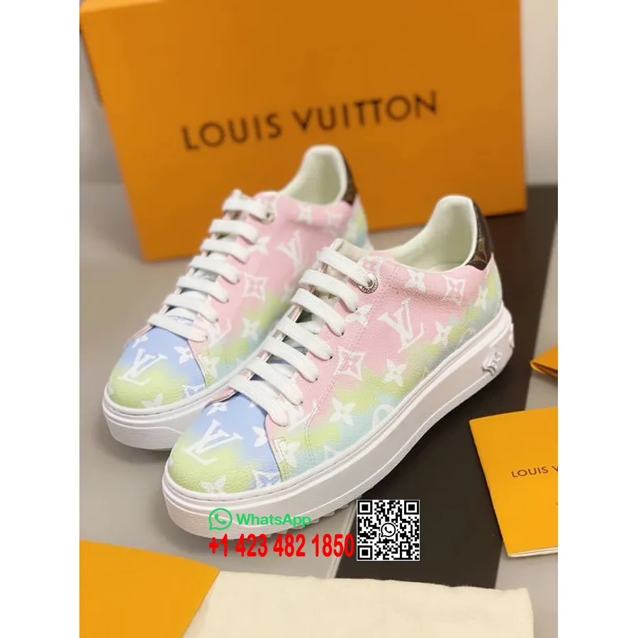 Louis Vuitton Tie-dye Escale Time Out Zapatillas Piel De Becerro Colección Primavera/verano 2020 1a7um7, Rosa Pastel