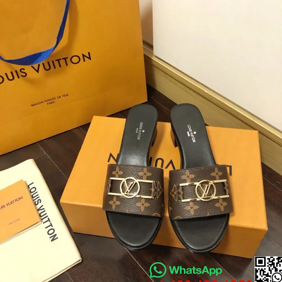 Louis Vuitton Lock It Plochý Mules Monogram Plátno Teletina Kůže Jaro/léto 2020 Kolekce 1a64mn Hnědá