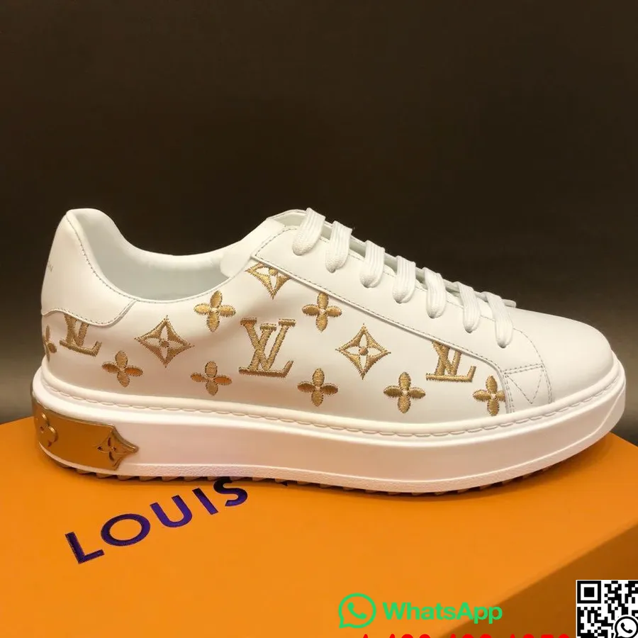 Louis Vuitton Time Out Zapatillas Bajas Piel De Becerro Colección Otoño/invierno 2019 1a64rq, Blanco/dorado