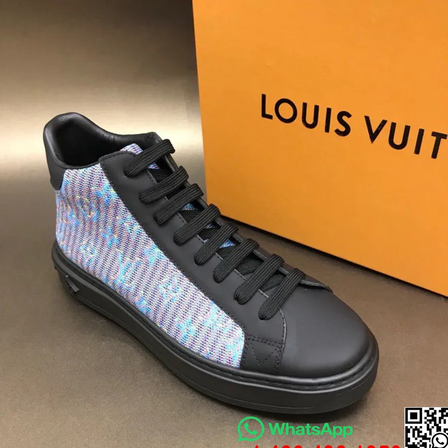 Louis Vuitton Zapatillas Altas Time Out Piel De Becerro Colección Otoño/invierno 2019 1a4xye, Azul/negro