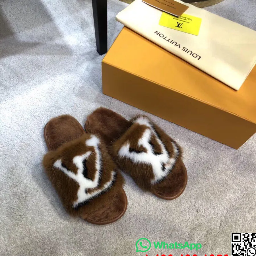 Louis Vuitton Homey Flat Mules Mink Fur Fall/Winter 2019 Collection 1A5SZQ Natural