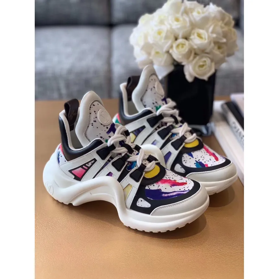 Louis Vuitton Sneakers Archlight δέρμα μοσχαριού φθινόπωρο/χειμώνας 2019 συλλογή 1a58bc, πιτσιλίσματα βαφής