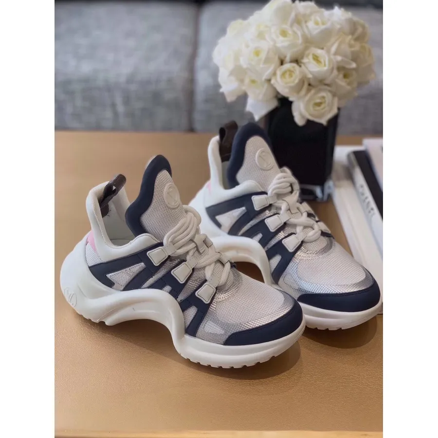 Louis Vuitton Archlight Sneakers δέρμα μοσχαριού φθινόπωρο/χειμώνας συλλογή 2019 1a57ck λευκό/ασημί/μαύρο