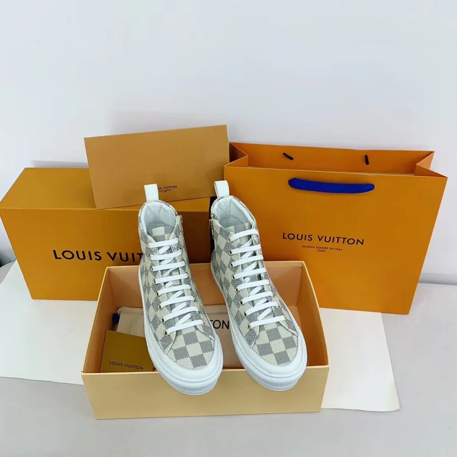 Louis Vuitton Tähtien Lenkkarit Damier Canvas Syksy/talvi 2019 Kokoelma 1a57ck, Harmaa