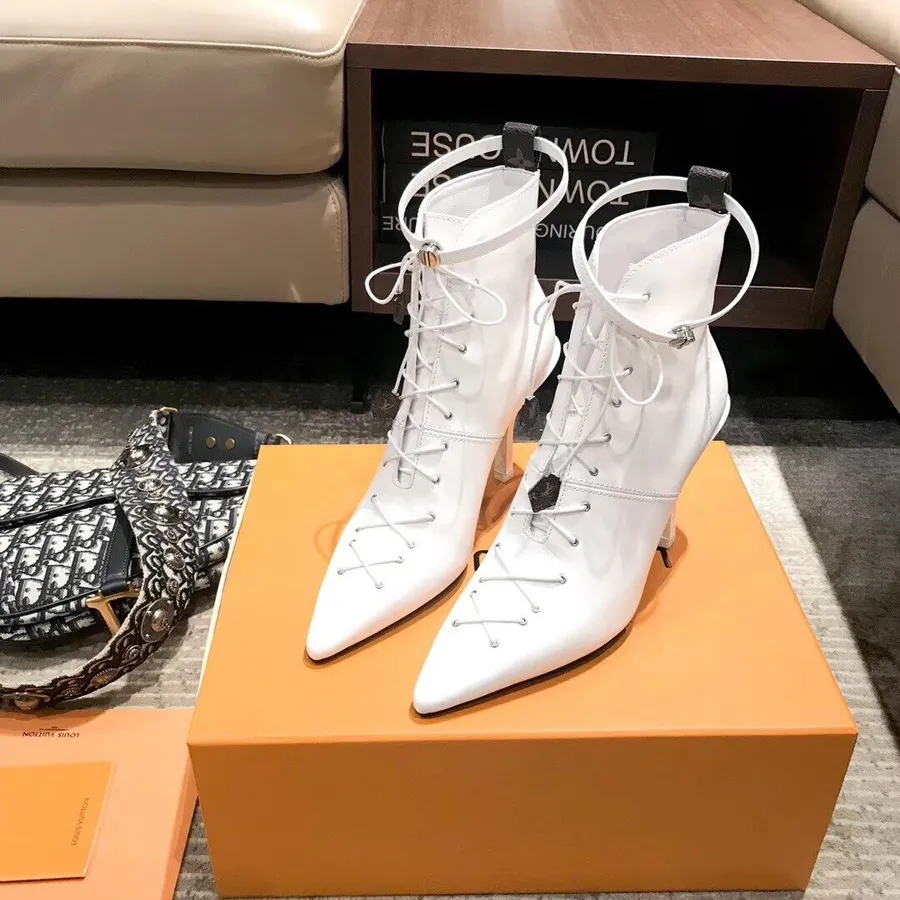 Louis Vuitton Janet Ankelboots Kalvskinn Höst/vinter 2019 Kollektion 1a57nc Vit