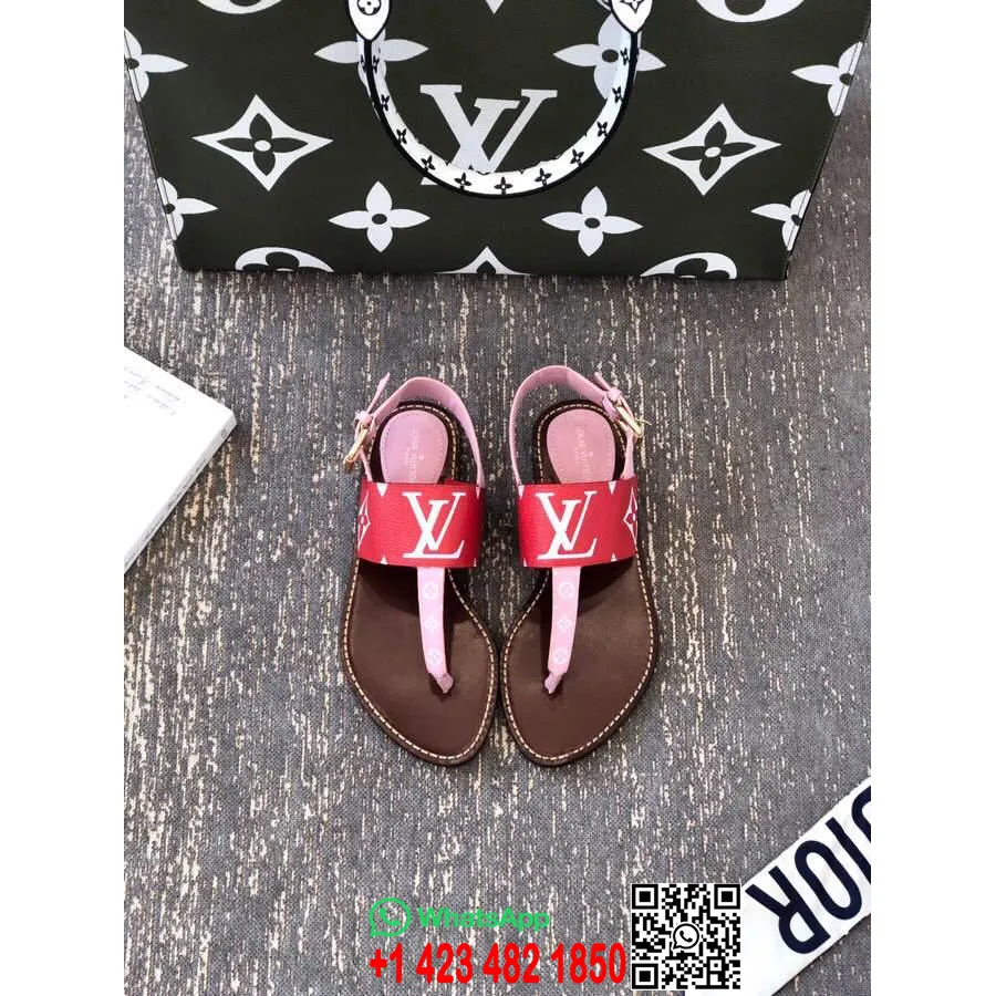 Louis Vuitton Formentera Plakanas Sandales Pavasara/vasaras 2019 Kolekcija 1a57vu, Rose/rouge