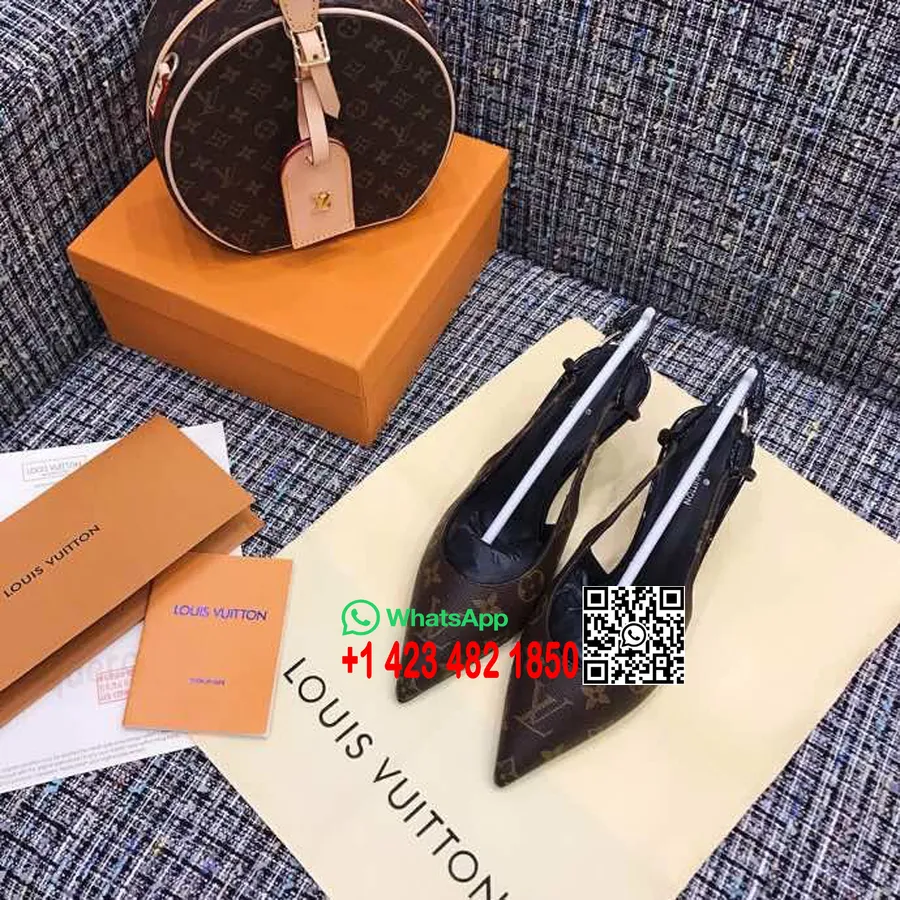 Louis Vuitton Cherie Slingback Pumpa Kolekcia Jar/leto 2019 1a5bpp, Hnedá