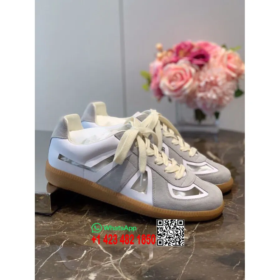 Maison Margiela Cutout Replika Low-top Sneakers Vår/sommar 2019 Kollektion, Grå