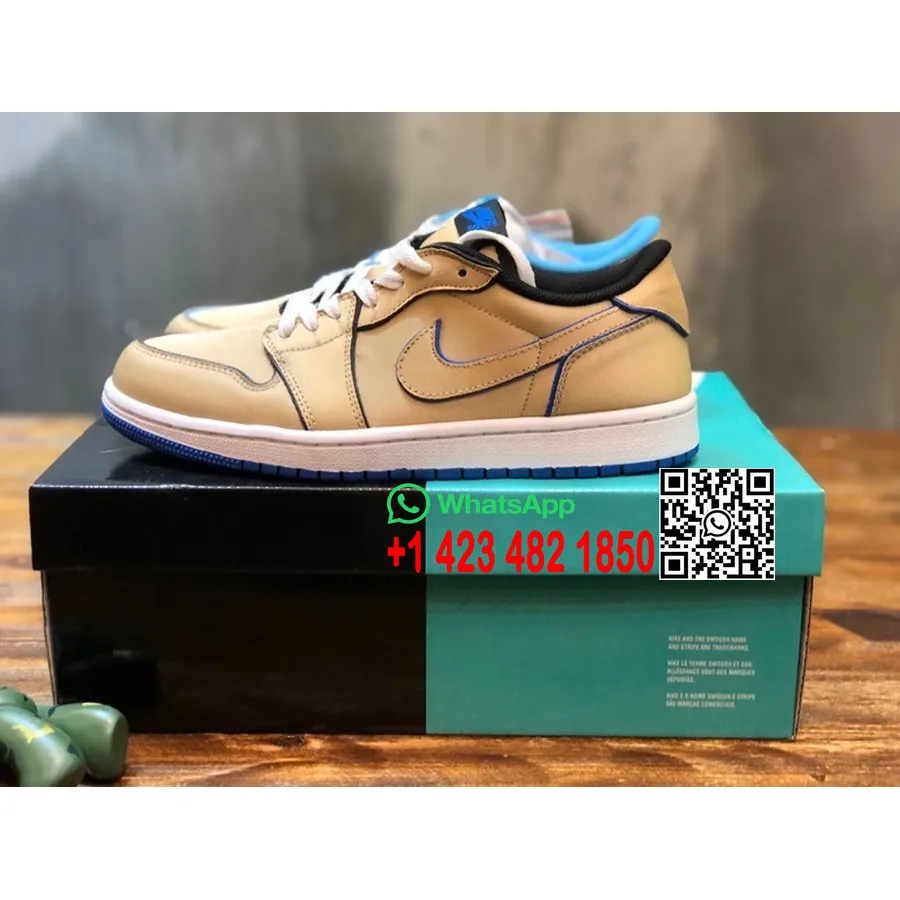 Низкие кроссовки Nike SB Dunk из замши и телячьей кожи, коллекция весна/лето 2022, коричневый/синий