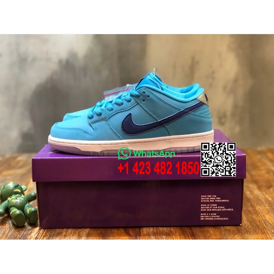 Nike Sb Dunk Lage Sneakers Suède/kalfsleer Collectie Lente/zomer 2022, Blauw