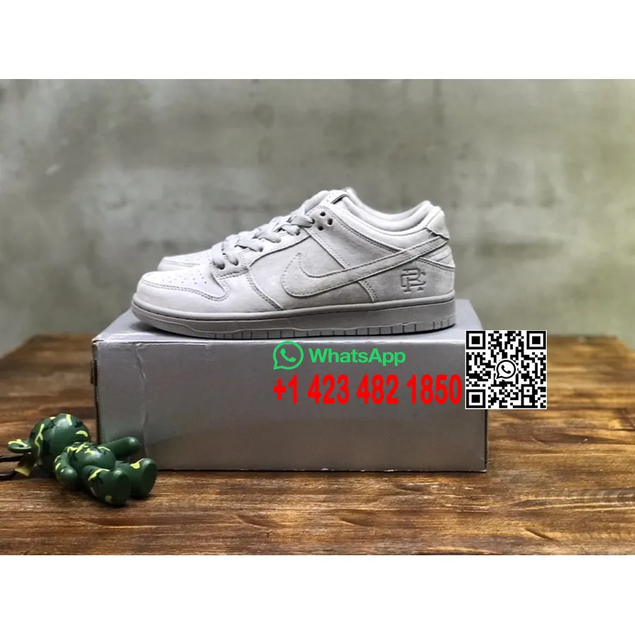 Nike X Air Jordan Dunk Low Top Tênis Camurça/couro De Bezerro Coleção Primavera/verão 2022, Cinza