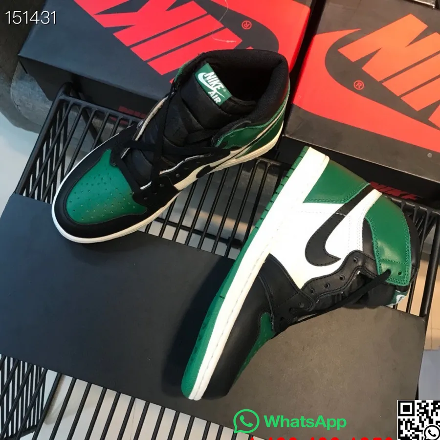 Nike Air Jordan 1 Retró Betiltott Gs Férfi Tornacipő, Zöld/fekete/fehér