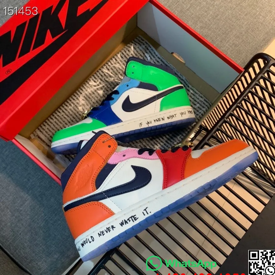 Nike Air Jordan 1 Retro Melody Ehsani Aj1 Bannis Gs Baskets Pour Hommes, Blanc/vert/rose/rouge