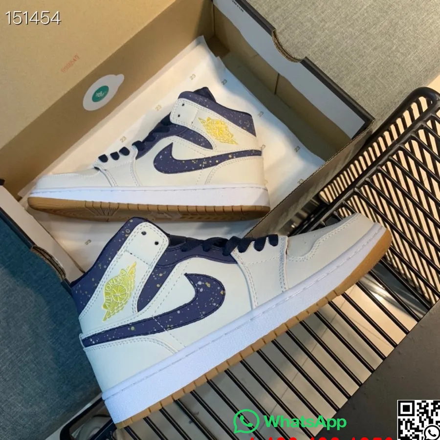 Nike Air Jordan 1 Retro Aj1 Tiltott Gs Férfi Tornacipő, Törtfehér/kék