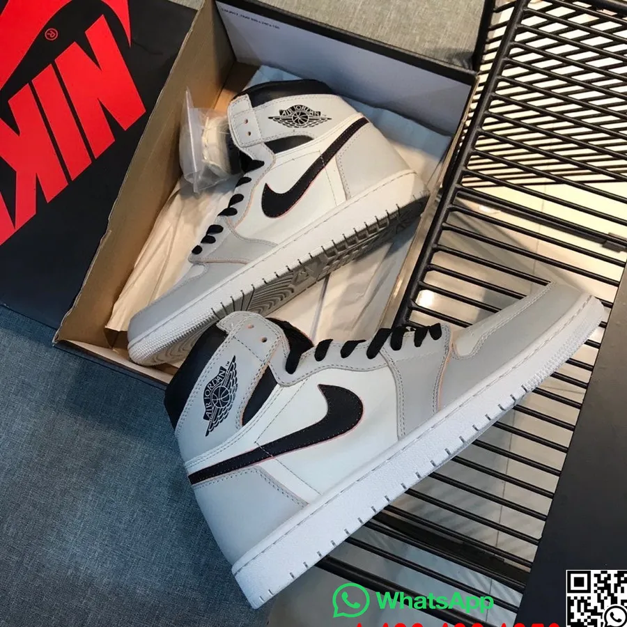 Nike Air Jordan 1 Retro Banned Gs Herren-sneaker, Grau/weiß/schwarz