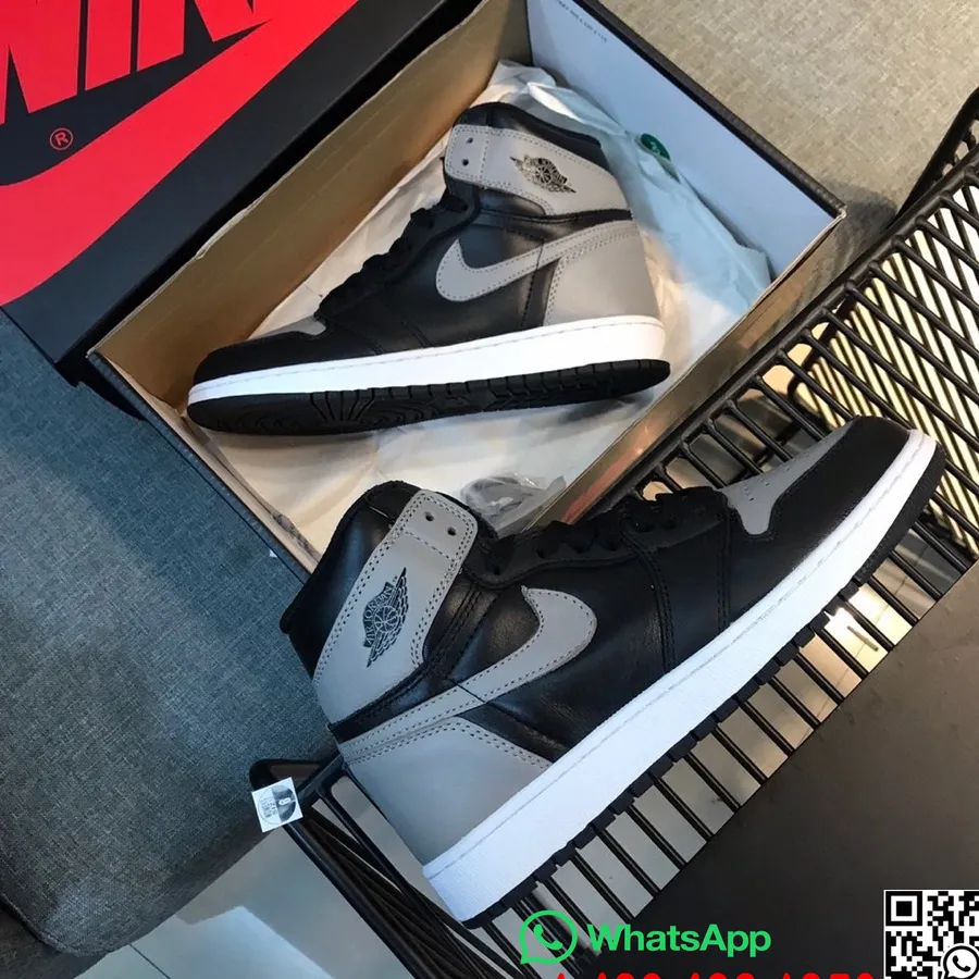 Nike Air Jordan 1 Retro Aj1 X Banned Gs Herre Sneakers, Sort/grå