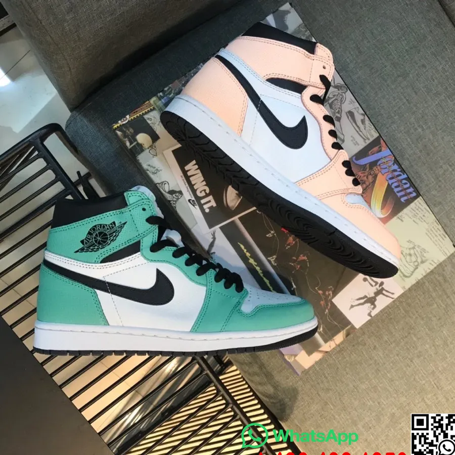 Męskie Buty Sportowe Nike Air Jordan 1 Retro Aj1 X Ban Gs, Biały/czarny/różowy