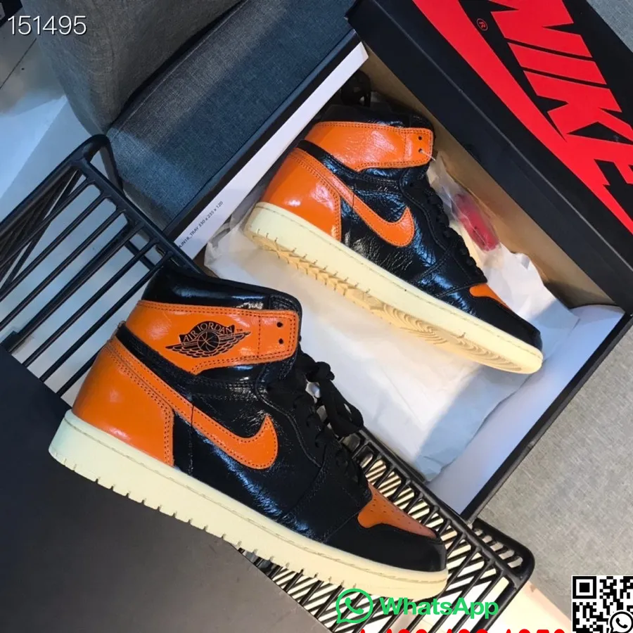 Nike Air Jordan 1 Retro Aj1 Zakázané Gs Pánske Tenisky, Oranžové/biele/čierne