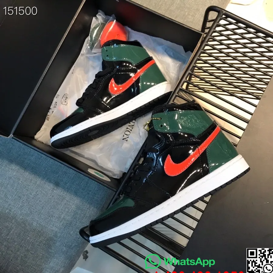 Nike Air Jordan 1 Retro AJ1 Banned GS Mens Sneakers, Black/Green/Red