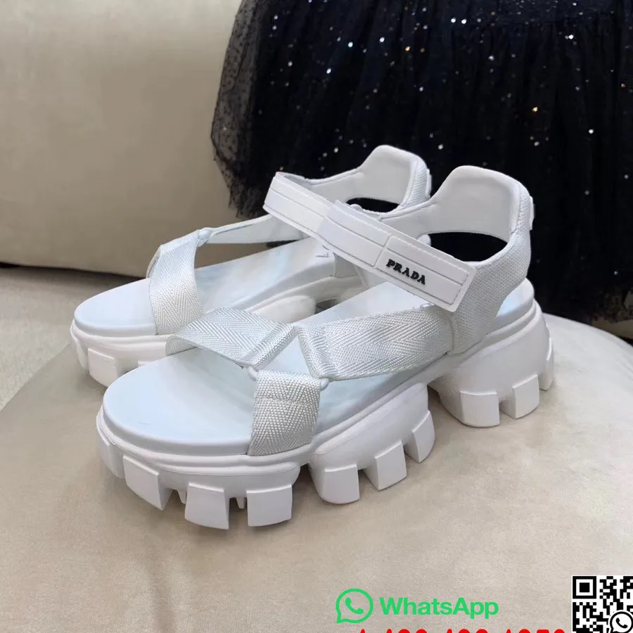 Prada Cloudbust 50mm Sport Sandals Spring/Summer 2020 Collection, White