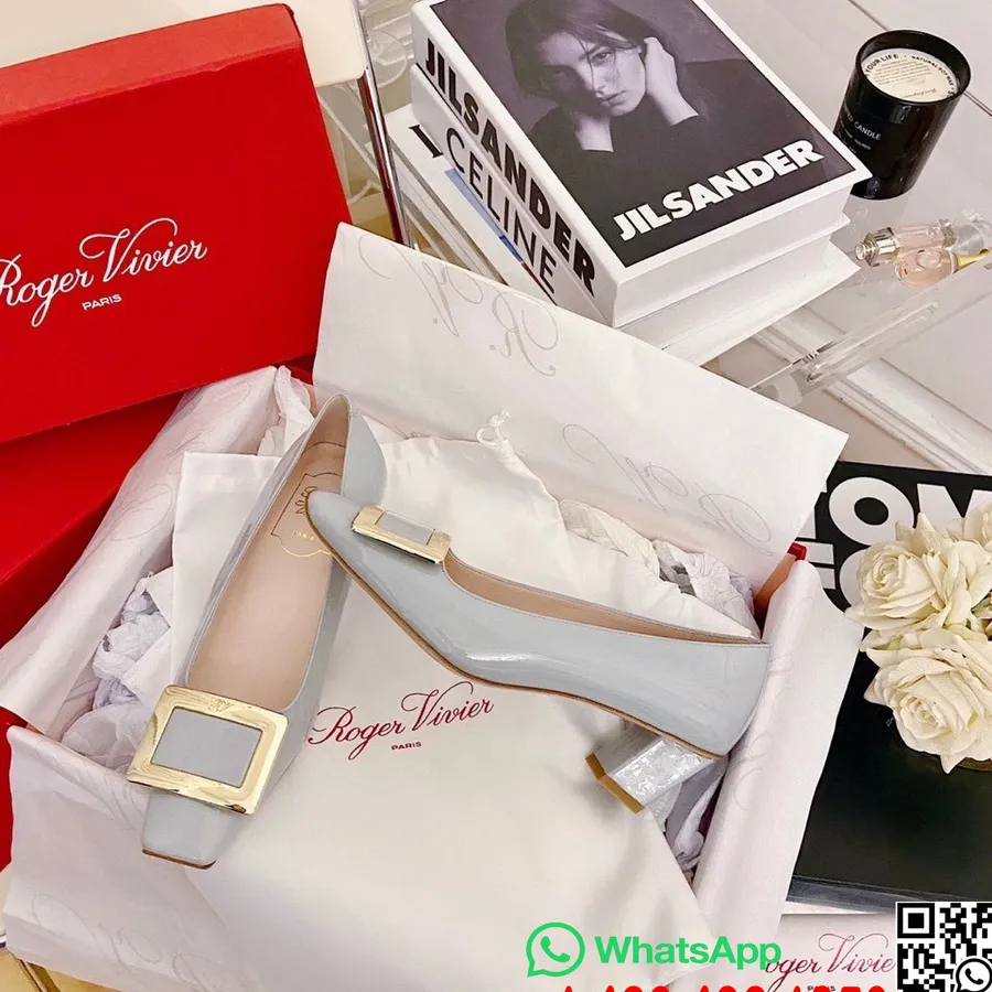 Roger Vivier Decollete Belle Vivier Lodičky Lakovaná Kolekcia Jar/leto 2022, Svetlomodrá