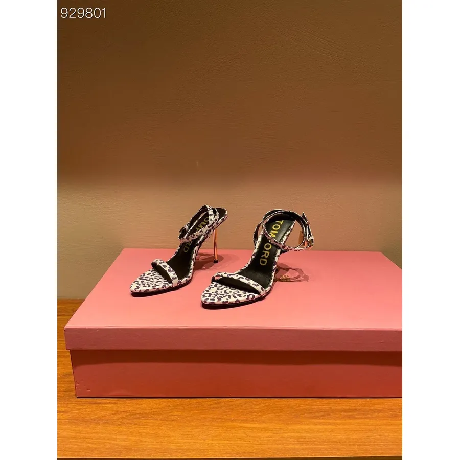 Tom Ford Cadeado Cadeado De Salto Agulha 105mm Couro De Bezerro Coleção Primavera/verão 2022, Branco/preto