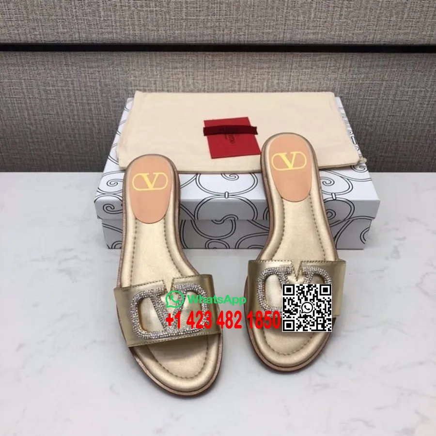 Valentino Pelle Di Vitello Ultraopaca Vlogo Collezione Primavera/estate 2020, Oro