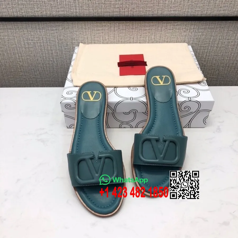 Valentino Ultramatte Vlogo Pelle Di Vitello Collezione Primavera/estate 2020, Verde Scuro