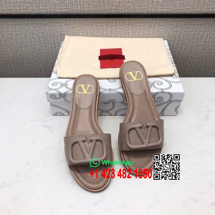 Valentino Sandali Vlogo Ultramatte In Pelle Di Vitello Collezione Primavera/estate 2020, Nude