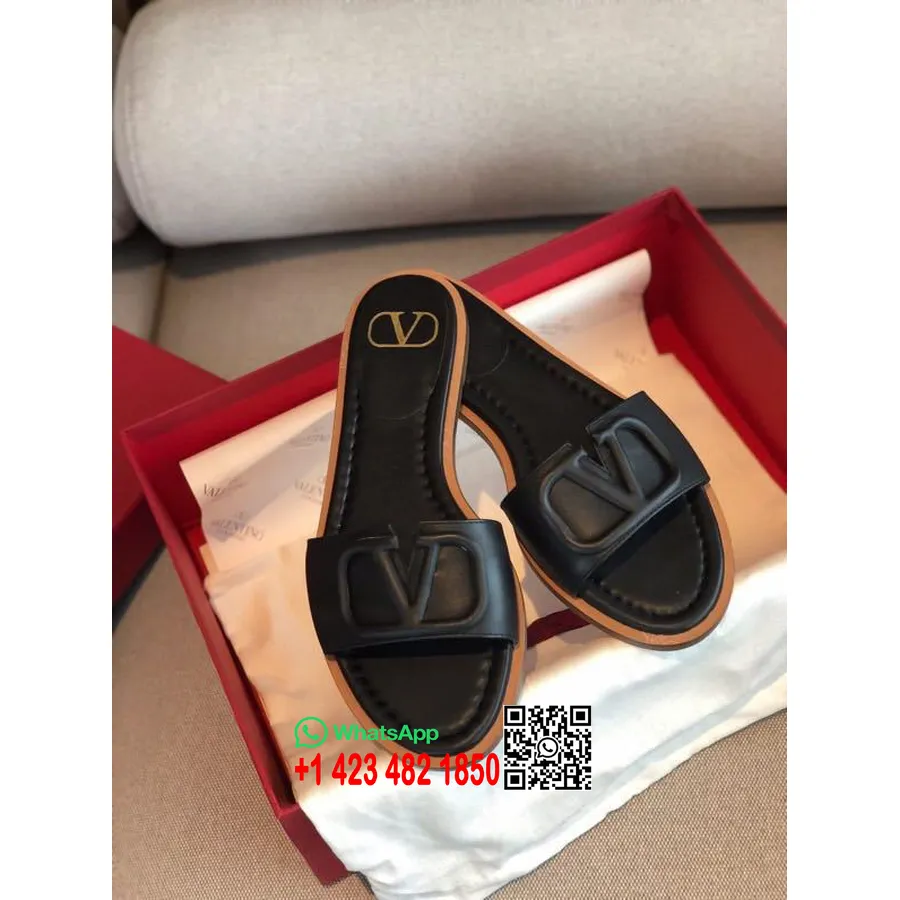 Valentino Vlogo Sandals телешка кожа колекция пролет/лято 2020, черни