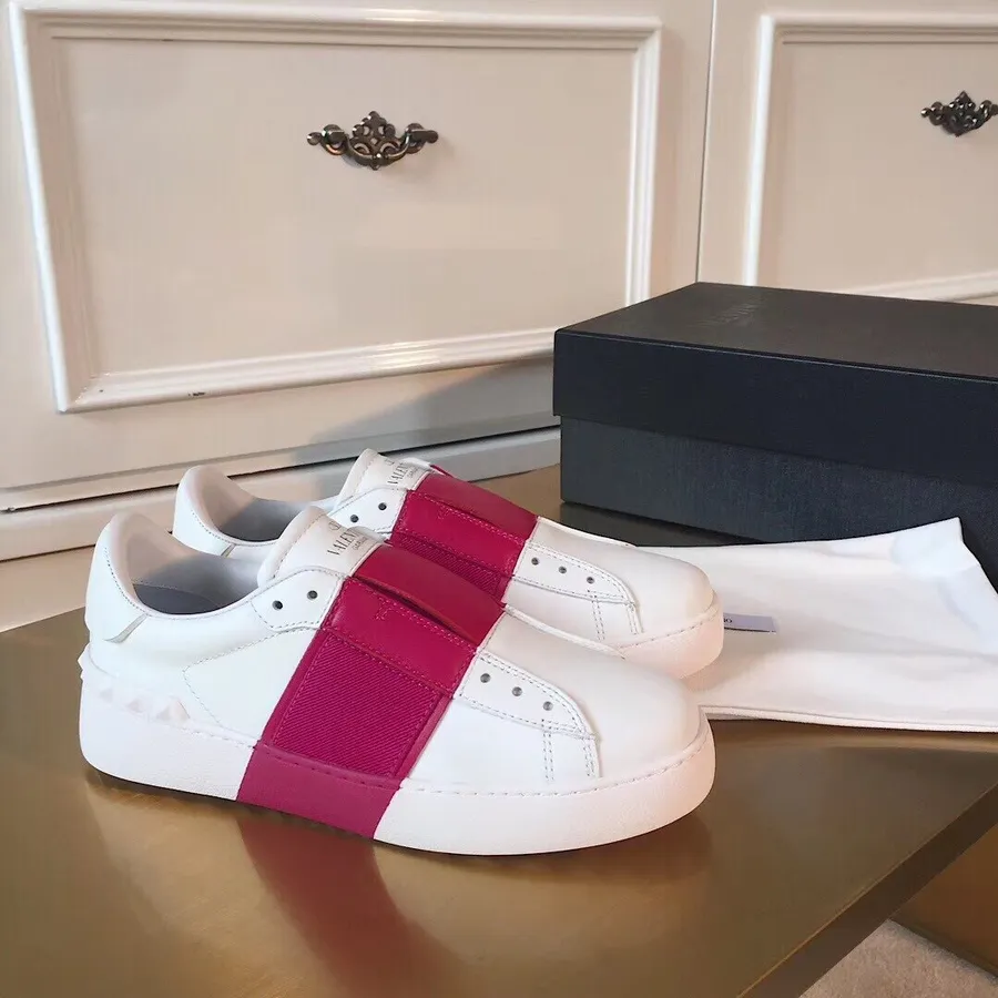 Valentino Slide Aperta In Pelle Di Vitello Collezione Primavera/estate 2019, Bianco/fucsia