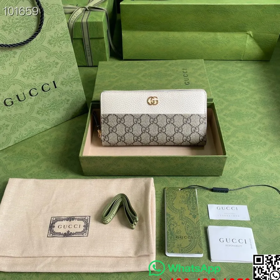 Gucci Gg Rāvējslēdzējs Ap Maku 20cm 428736 Gluda Teļa āda Pavasara/vasaras 2022 Kolekcija, Balta