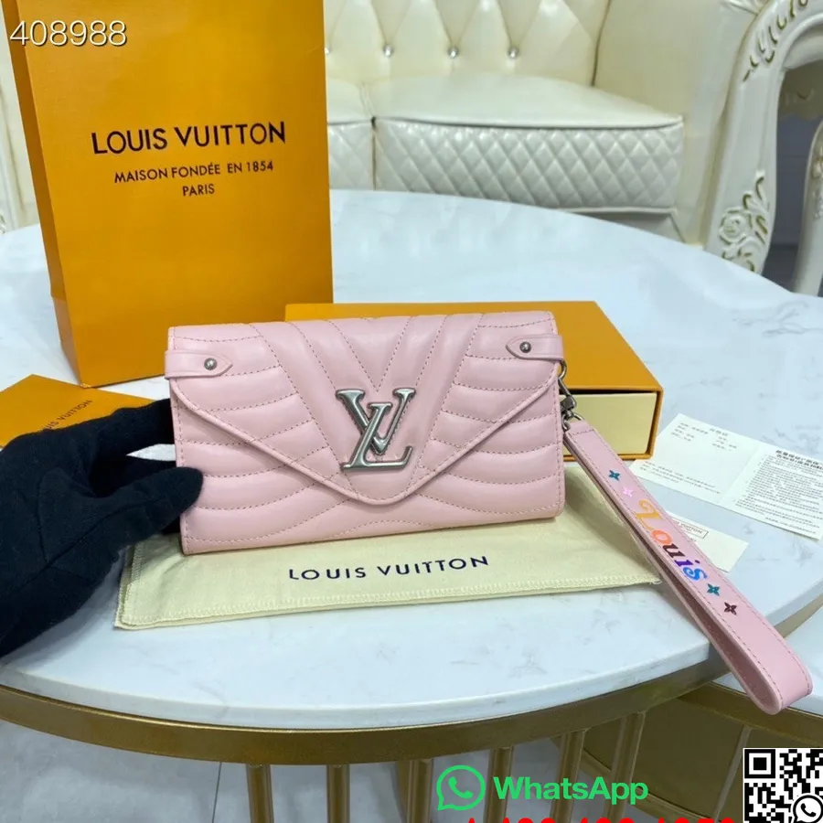 Louis Vuitton New Wave Portefeuille Compact 19cm Cuir De Veau Collection Printemps/été 2021 M63729, Rose