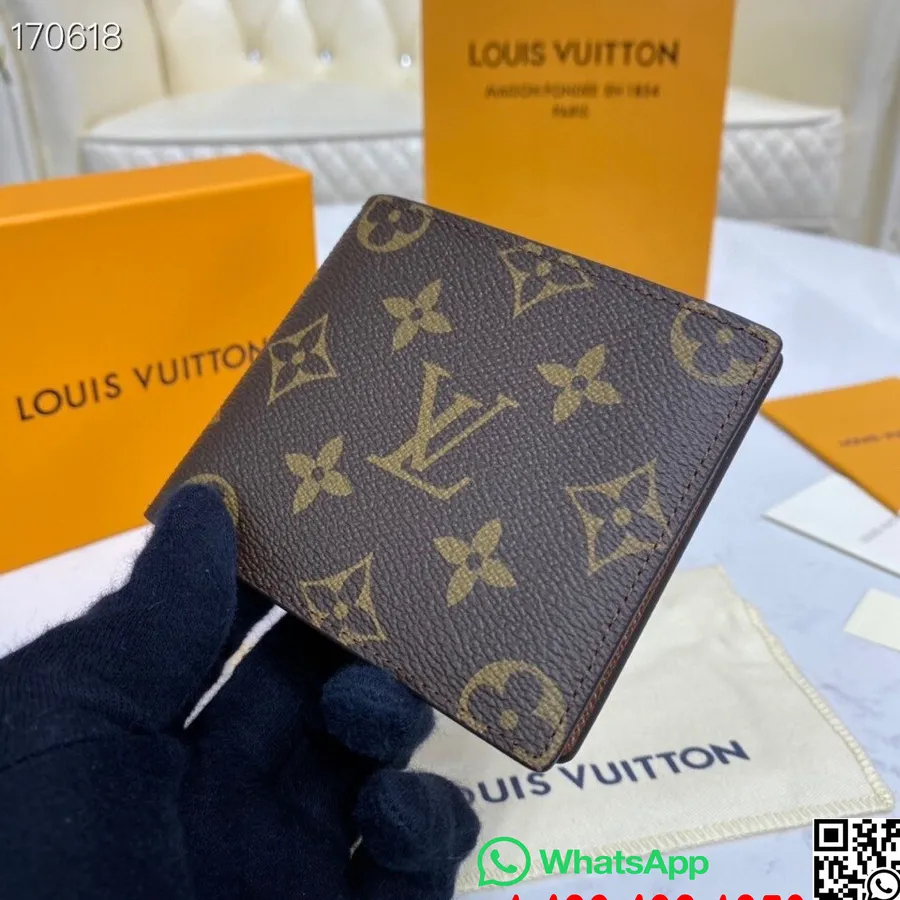 Portafoglio Louis Vuitton Slender Id 12 Cm Tela Monogram Collezione Primavera/estate 2020 M62293, Marrone