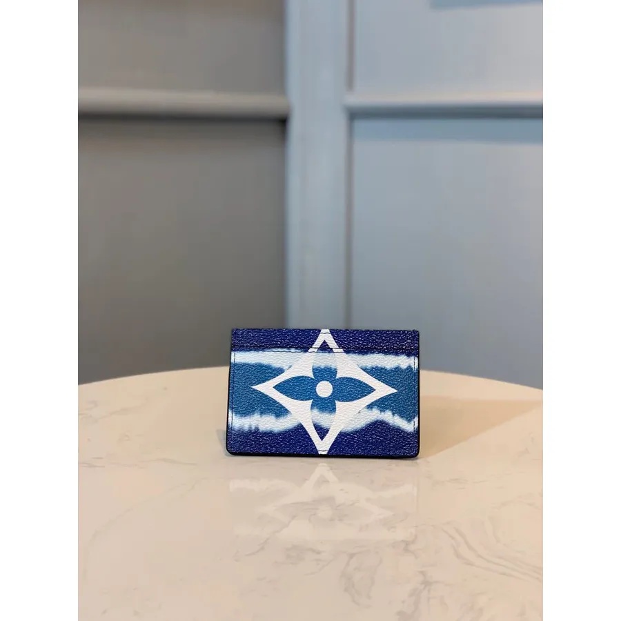 Louis Vuitton Tie Dye Escale Card Holder портфейл 12cm монограм платно колекция пролет/лято 2020 M69115, син