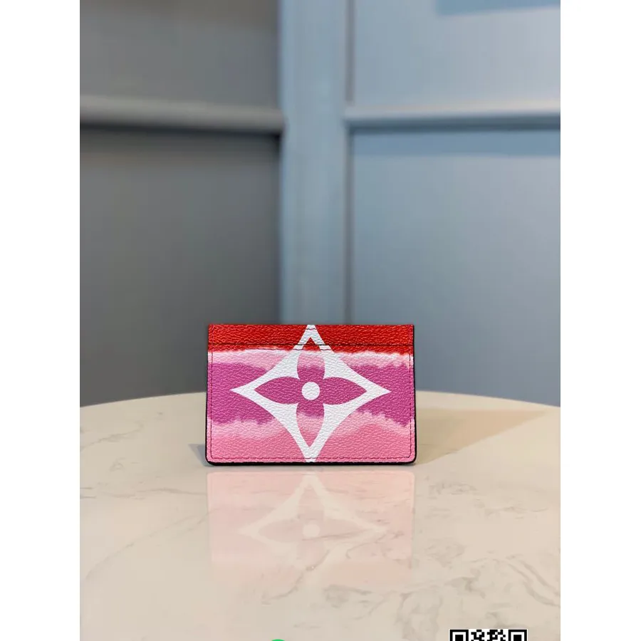 Louis Vuitton Tie Dye Escale Card Holder портфейл 12 см монограм платно колекция пролет/лято 2020 M69115, червен