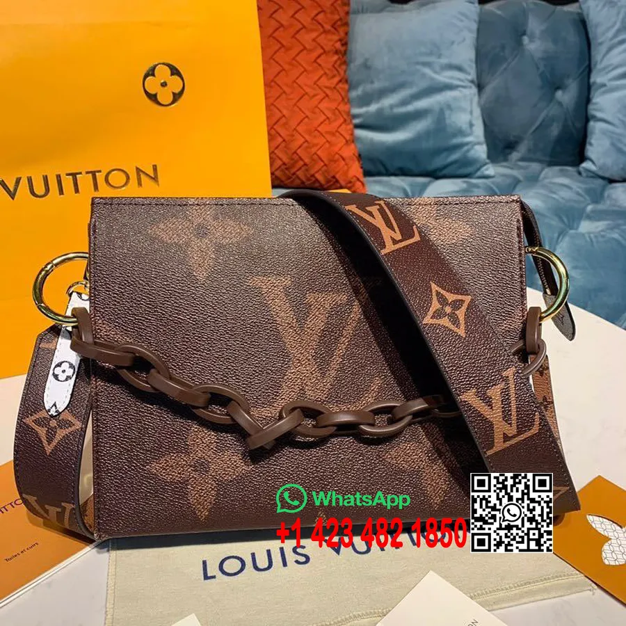 Louis Vuitton Pochette De Higiene Pessoal Monograma Tela Gigante De 25 Cm Coleção Primavera / Verão 2020 M47542, Marrom