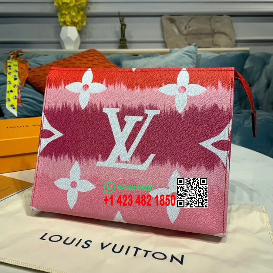 Louis Vuitton Tie Dye Escale Pochette 26cm Monogram Canvas Vår/sommar 2020 Kollektion M69136, Röd