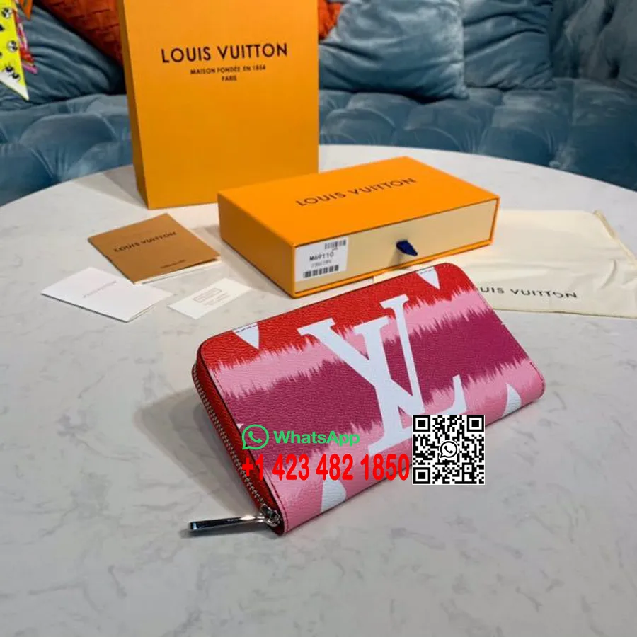 Louis Vuitton Batik Escale Zippy Cüzdan 20cm Monogram Tuval Ilkbahar/yaz 2020 Koleksiyonu M69110, Kırmızı