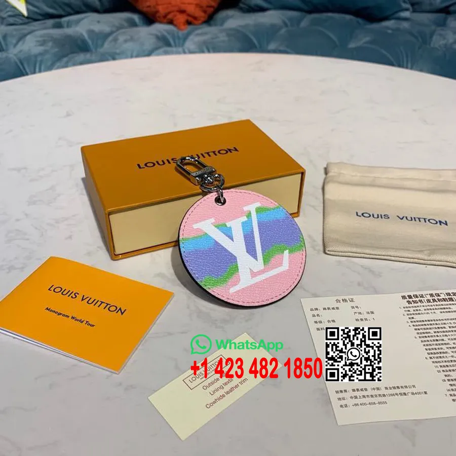 Louis Vuitton Tie Dye Escale Torba Charm Monogram Canvas Kolekcija Pomlad/poletje 2020 M69273, Pastelno Roza