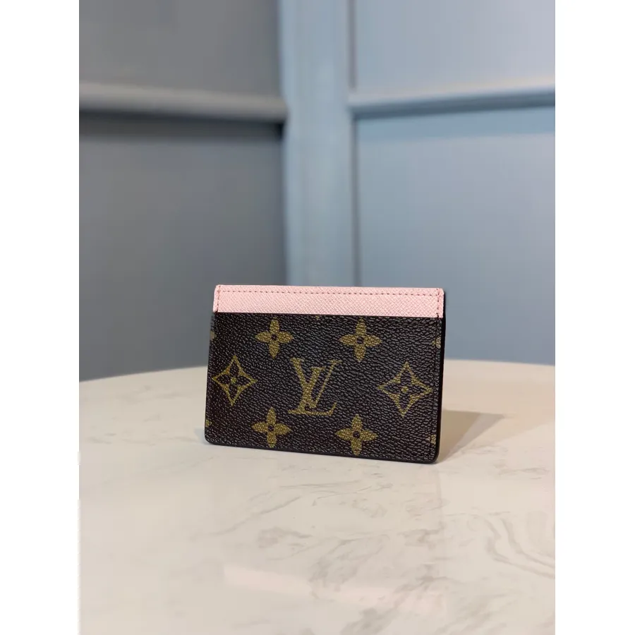 Louis Vuitton Korthållare Plånbok 12 Cm Monogram Canvas Vår/sommar 2020 Kollektion M62666, Rose Ballerine