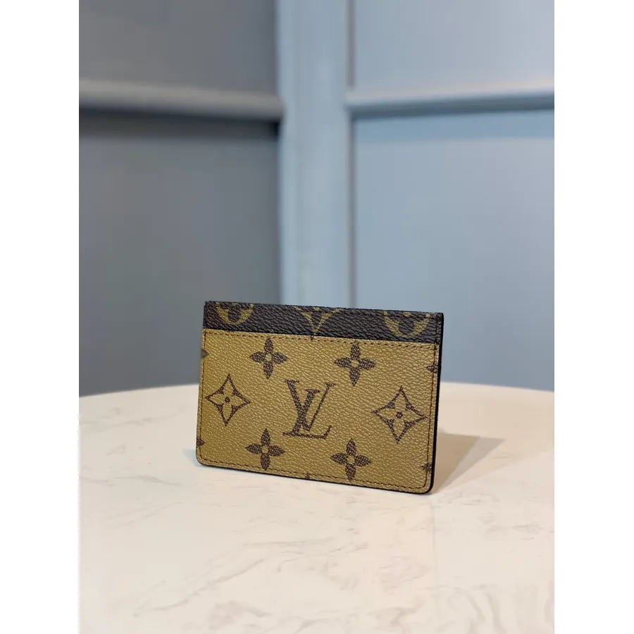 Louis Vuitton Korthållare Plånbok 12 Cm Monogram Omvänd Canvas Vår/sommar 2020 Kollektion M69161, Brun/tan