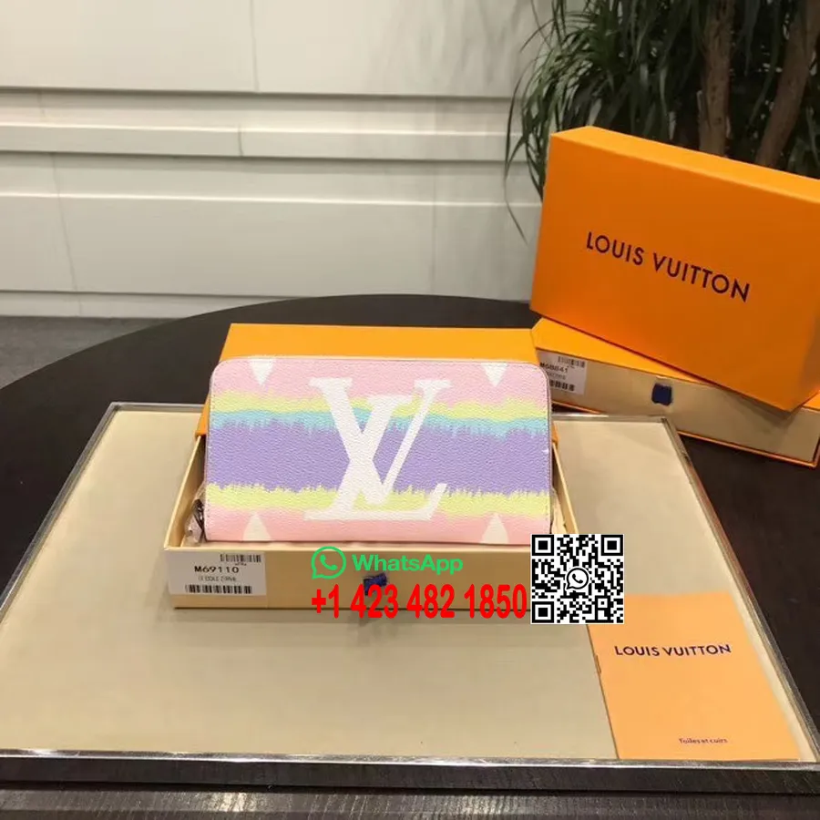 Carteira Zippy Louis Vuitton 20 Cm Monograma Tela Gigante Coleção Primavera / Verão 2020 M69110, Rosa Pastel