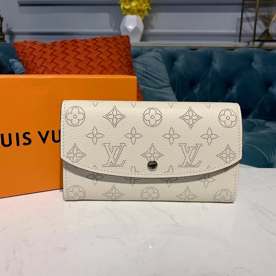 Louis Vuitton Iris Organizer Pung 20cm Mahina Kalveskind Efterår/vinter 2019 Kollektion M60145, Beige