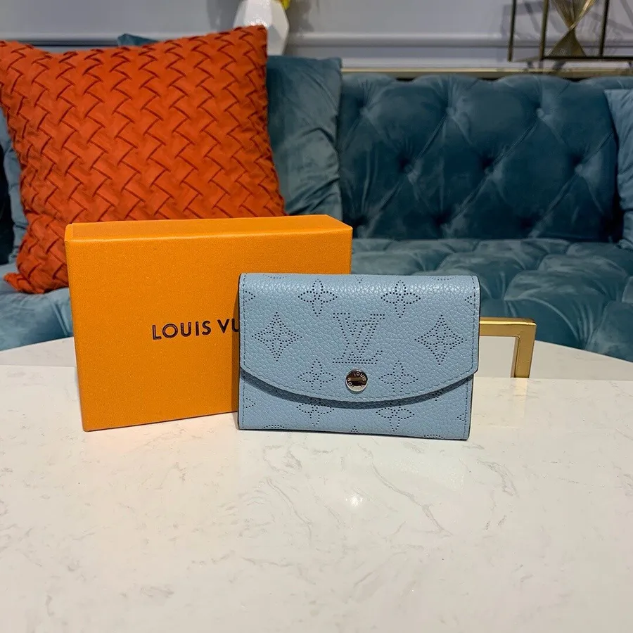 Louis Vuitton Porte-monnaie Anae Kolikko Kukkaro Lompakko 12cm Mahina Vasikkanahkainen Syksy/talvi 2019 Mallisto M64049, Sininen