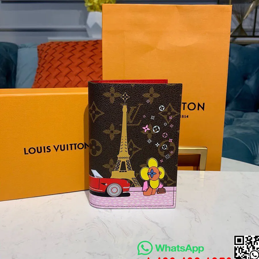 Louis Vuitton Pases Vāks 15cm Monogramma Audekls Rudens/ziema 2018 Kolekcija M63486, Brūns