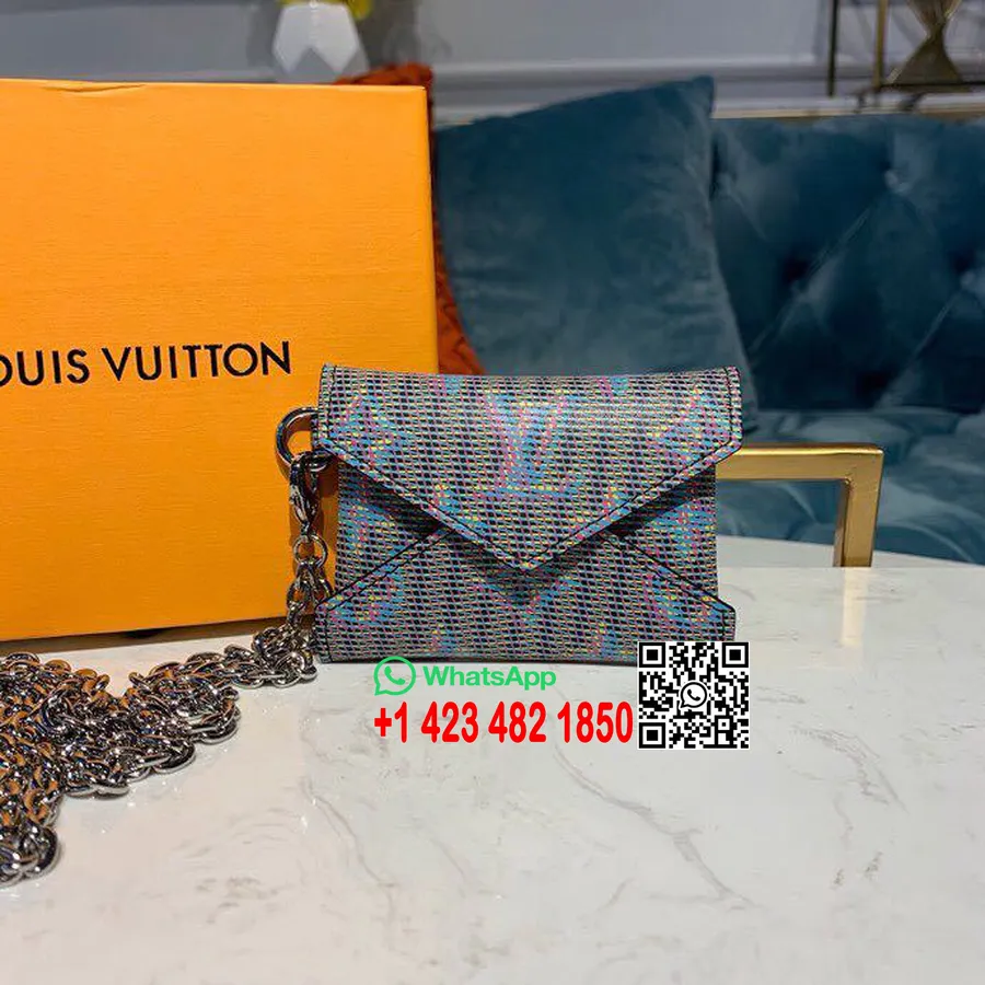 Colar Louis Vuitton Kirigami 10 Cm Monograma Lv Pop Canvas Coleção Primavera/verão 2019 M68613, Azul